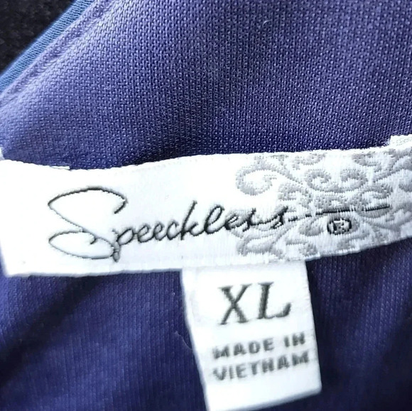 Speechless Womens Blue & White Chevron Dress Size XL. - Picture 7 of 11